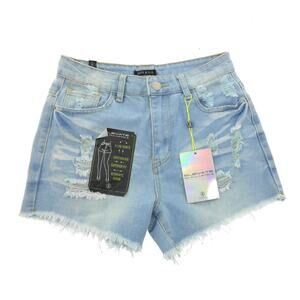 Elevate Blue Frayed Hem Jean Shorts - Women's Size 9/29 - Chic Summer Stylish